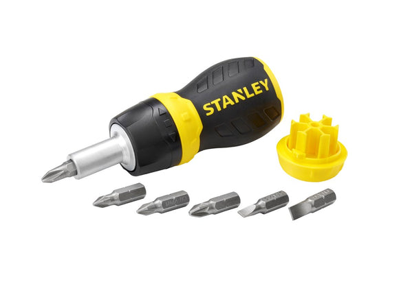 Afbeelding STANLEY multibit stubby schroevendraaier met ratel 0-66-358