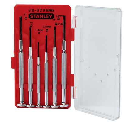 Afbeelding STANLEY horlogemakers schroevendraaierset 6-delig 1-66-039