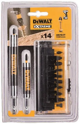 14-delige Impact Torsion schroefbitset met schroefgeleider - DT70512T-QZ