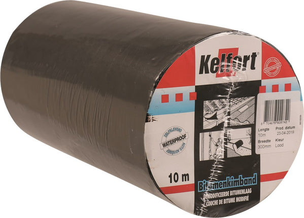 Bitumenkimband loodkleurig Kelfort