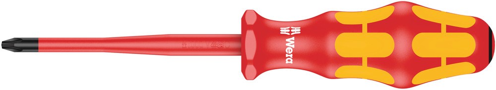 165 iS PZ VDE geïsoleerde Schroevendraaier Pozidriv, kling met gereduceerde diameter, PZ 2 x 100 mm