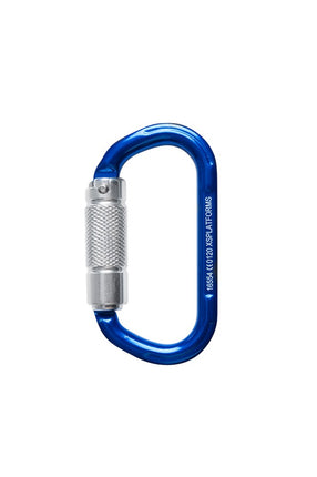 Afbeelding XSPlatforms veiligheidshaak (aluminium) Triple-lock karabiner Blue Aluminum