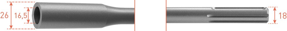 Aardpenadapter SDS-max