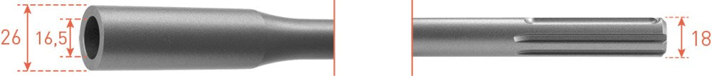 Aardpenadapter SDS-max
