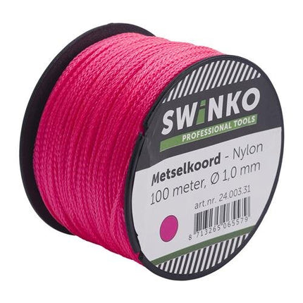 Swinko METSELKOORD 100M - 1,0MM ROZE
