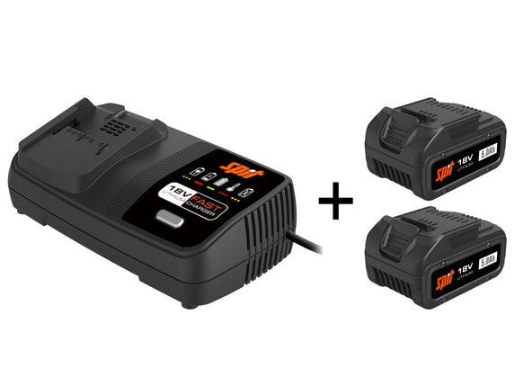 Spit Energy Pack 5ah 18v (2 Accu's & Snelllader)