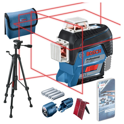 Bosch GLL 3-80 C Lijnlaser met Bouwstatief - 0601063R01