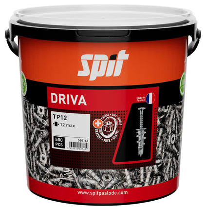 SPIT DRIVA TP12 GIPSPLAATPLUG - 500 ST. (+ SCHROEF) (500 STUKS IN ECO EMMER)