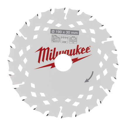 Afbeelding MILWAUKEE® cirkelzaagblad hout 190 x 30 x 1,8 atb 24t Circular Saw Blade - Wood