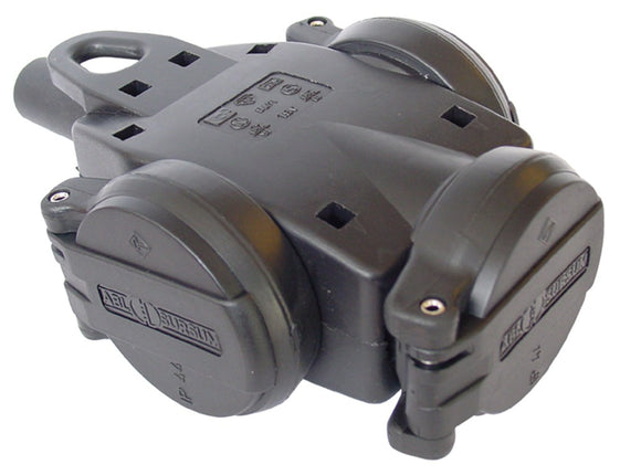 Afbeelding Connectra hangcontactblok volrubber 3-voudig