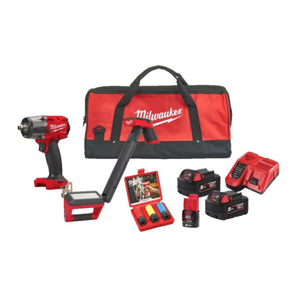 Milwaukee M18 FPP2BH-523B Powerpack met M18 FMTIW2F12 en M12 UCL - In tas - 4933492523 (Milwaukee gereedschapset)