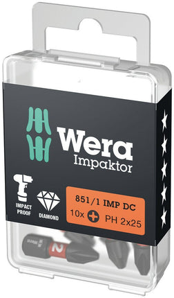 WERA BITS 851/1 PH 2X25MM - 5 STUKS IMPAKTOR