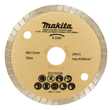 Afbeelding Makita diamantsch. 85x15x2,0 auto B-22040