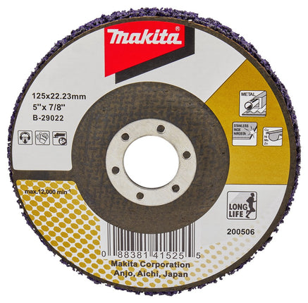 Afbeelding Makita schuursch.125x22mm fib paars B-29022