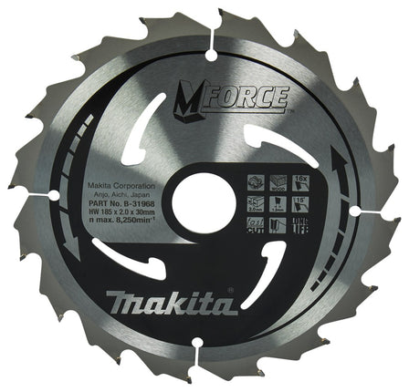Afbeelding Makita zaagb mforce 185x30x2,0 16t15g B-31968