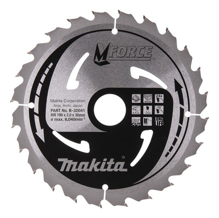 Afbeelding Makita zaagb mforce 190x30x2,0 24t15g B-32041