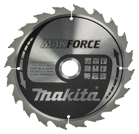 Afbeelding Makita zaagb hout 235x30x2,3 20t 20g B-32269