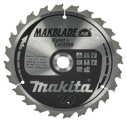 Afbeelding Makita zaagb q c 190x20x2,2 24t 5g B-32437