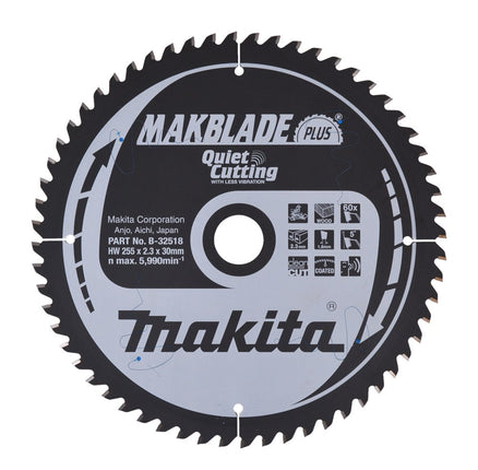Afbeelding Makita zaagb q c 255x30x2,3 60t 5g B-32518