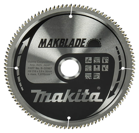 Afbeelding Makita zaagb hout 216x30x2,1 100t B-32867