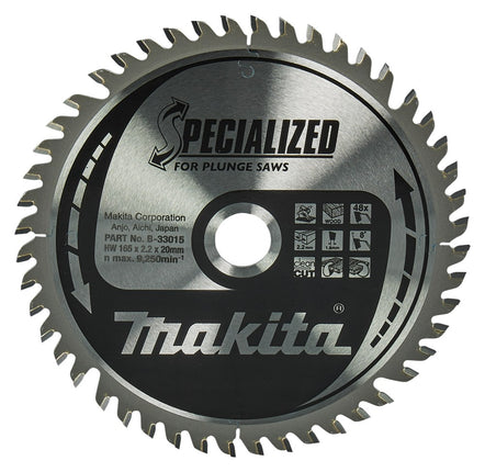 Afbeelding Makita zaagb inval 165x20x2,2 48t 8g B-33015