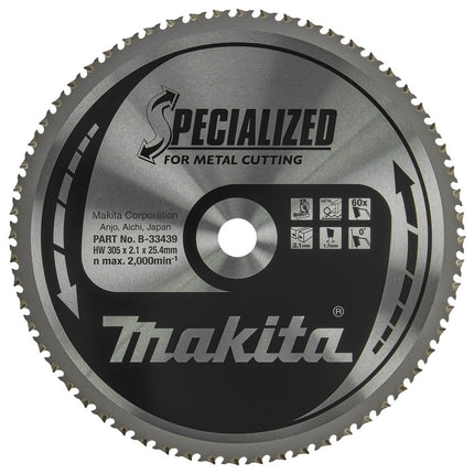 Afbeelding Makita zaagb met. 305x25,4x2,1 60t 0g B-33439