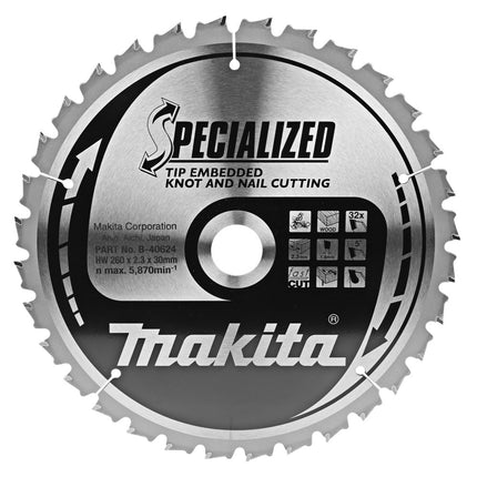 Afbeelding Makita zaagb tipe 260x30x2,3 32t 5g B-40624