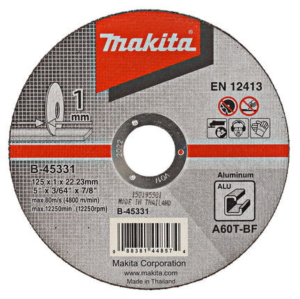 Afbeelding Makita doorslijpschijf 125x1,0mm alu B-45331