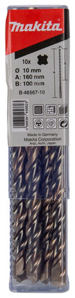 Afbeelding Makita p2s:sds-plus boor 10x160mm 10s B-46567-10