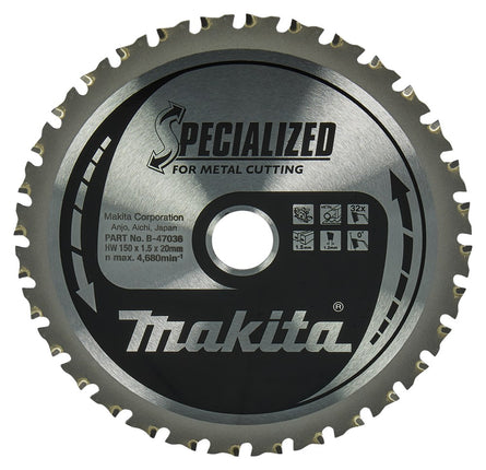 Afbeelding Makita zaagb met. 150x20x1,5 32t 0gr B-47036