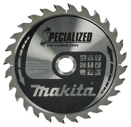 Afbeelding Makita zaagb hout 165x20x2 28t B-56758