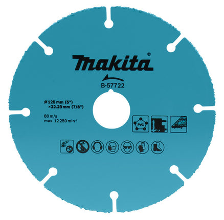 Afbeelding Makita doorslijps. 125x1.0 multi hm B-57722