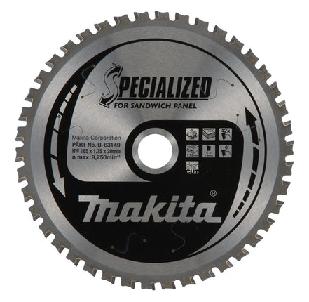 Afbeelding Makita zaagb sandwp 165x20x42t 0g B-63149