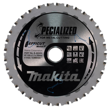 Afbeelding Makita zaagb ffcut 150x20x1,1 33t 0g B-69325