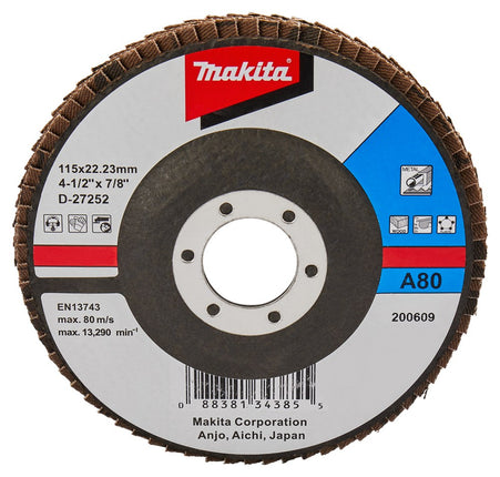 Afbeelding Makita schuursch.115x22mm k80 uni-fe D-27252