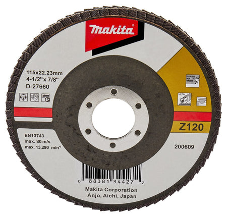 Afbeelding Makita schuursch.115x22mm k120 uni-fz D-27660