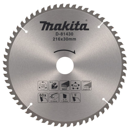 Afbeelding Makita zaagb multi 216x30 60t 5g D-81430