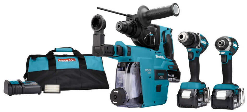 Afbeelding Makita 18 v combiset voor (slag)schroeven en boren in hout en beton DLX3106TW1