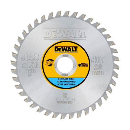 DeWALT Cirkelzaagblad (tbv RVS) DT1918