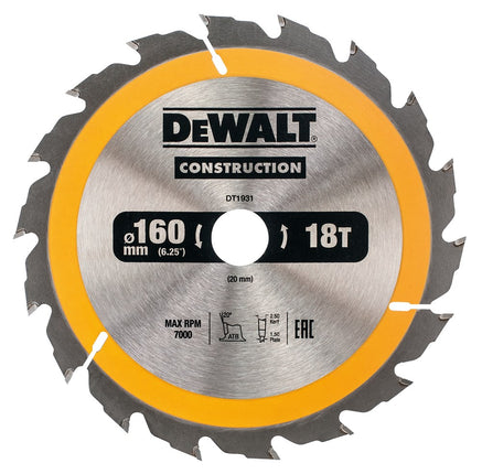 DeWALT Cirkelzaagblad DT1931