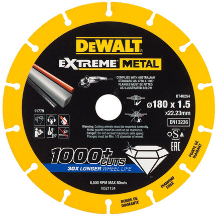 DeWALT Extreme metal doorslijpschijf metaal DT40254