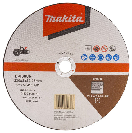 Afbeelding Makita doorslijpsch. 230x2,0mm met 25 E-03006-25