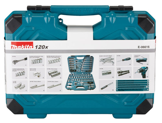 Afbeelding Makita handgereedschapset 120 delig E-06616