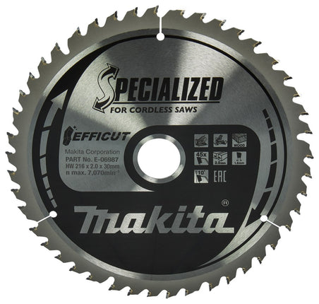 Afbeelding Makita zaagb efficut 216x30x2 45t 10g E-06987