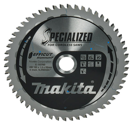 Afbeelding Makita hm zaagb 165x20mm 54t -3g alu E-16760