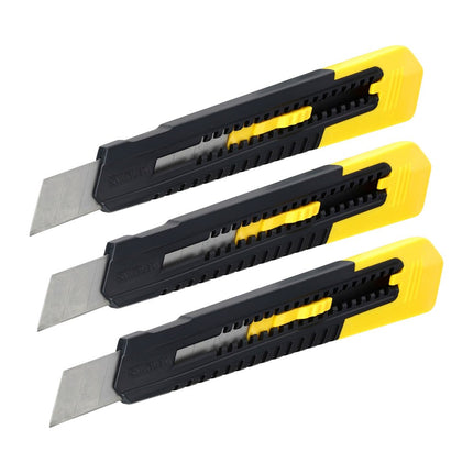 Afbeelding STANLEY afbreekmessen cutter tri pack 18mm STHT10151-2