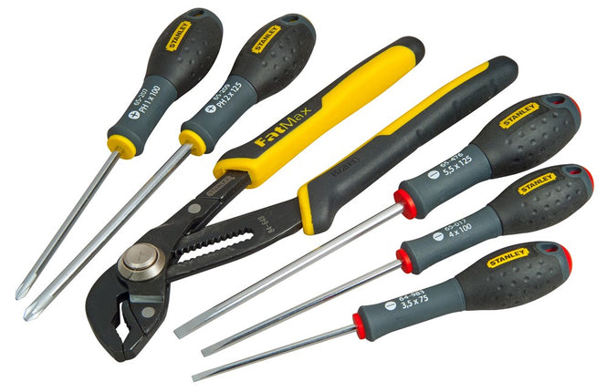 Afbeelding STANLEY fatmax® schroevendraaierset 6-delig waterpomptang FMHT0-62639