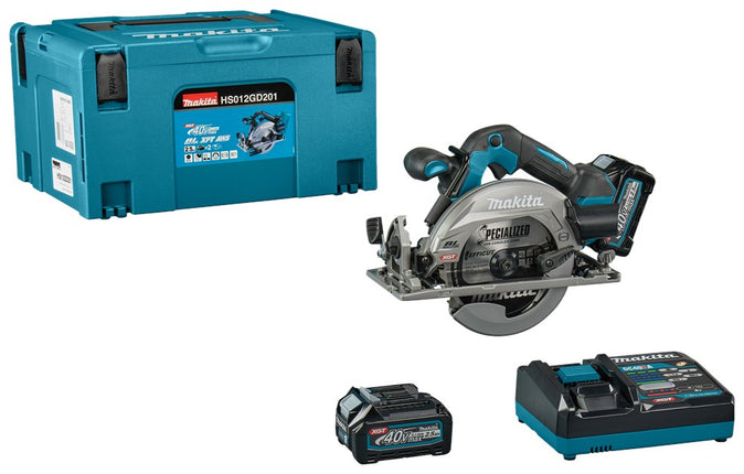 Afbeelding Makita 40 v max cirkelzaag 165 mm HS012GD201
