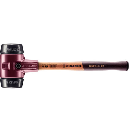 HALDER Hamer SIMPLEX rubber houten steel Ø80mm - 3002080