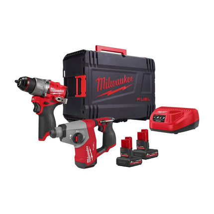 Afbeelding MILWAUKEE® m12 fuel powerpack (m12 fpd2, m12 fhac16, 2 x m12 hb5, 1x c12c lader, 1 x hd box) M12 FPP2BG2